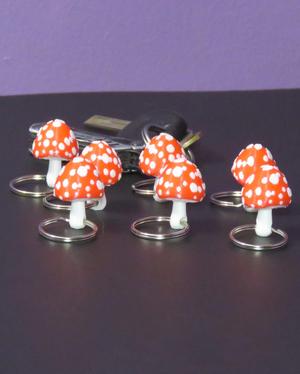 Toadstool Mini Keychain - Amanita Muscaria - Multicolor