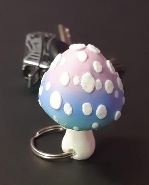 Mushroom Keychain - Amanita Muscaria - Multicolor