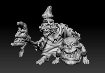 Mushroom Shaman with pet Bouncer
