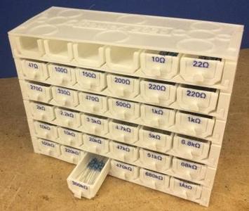 Stackable Resistor Storage Drawers