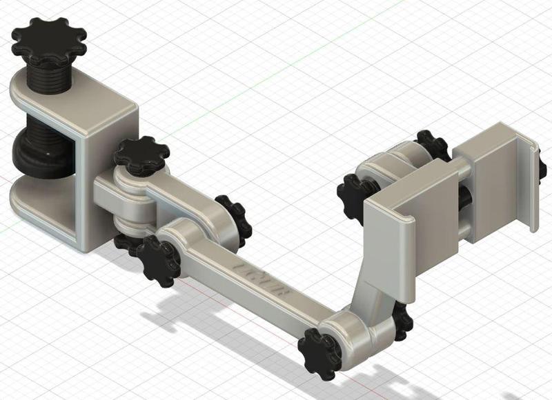 Easy SmartPhone Clamp(with %100 3d Printer Parts)
