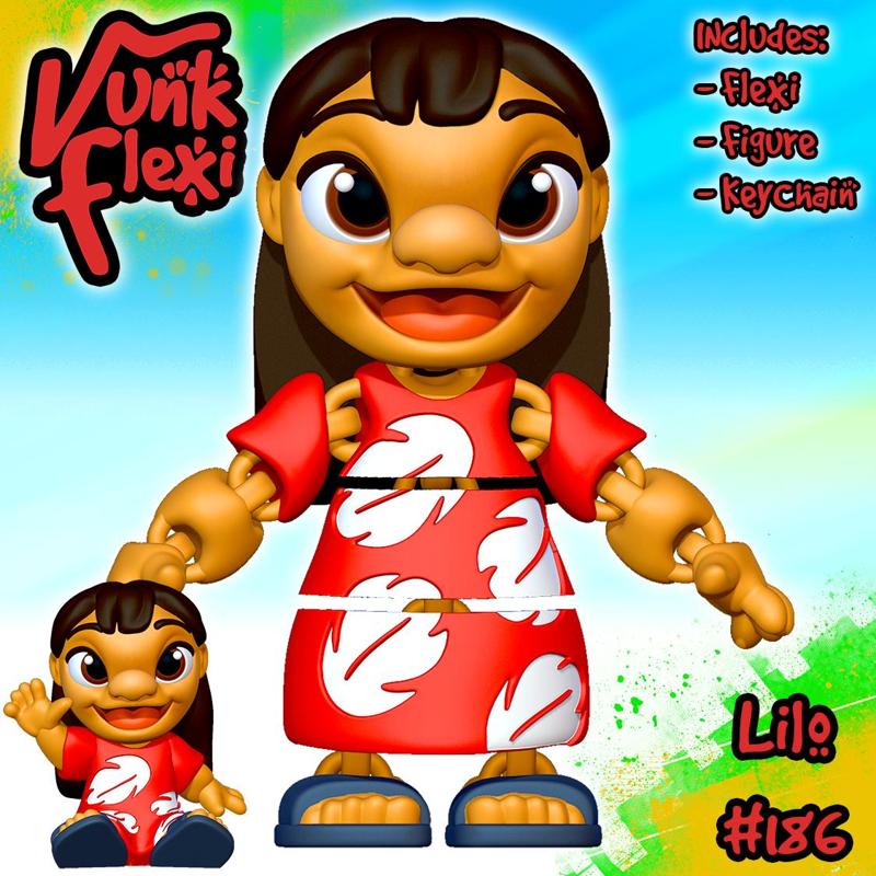 Lilo and Stitch Lilo MultiColor Flexi Print-In-Place + figure & keychain\