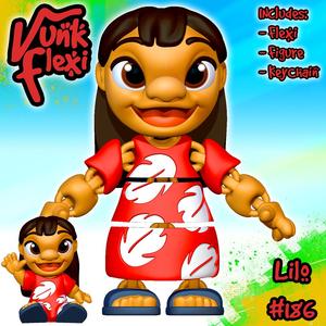 Lilo and Stitch Lilo MultiColor Flexi Print-In-Place + figure & keychain\