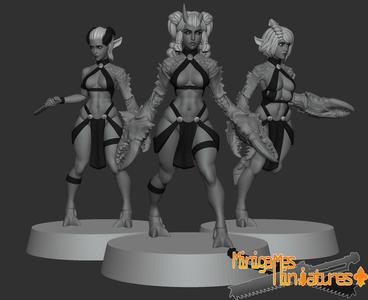 Demonesses anime figurines