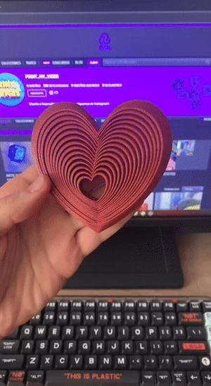 FIDGET SAN VALENTIN HEART - FIDGET VALENTINE'S DAY HEART - PRINT IN PLACE