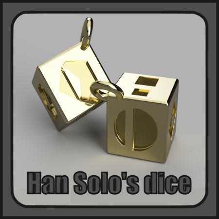 star wars gold dice of han solo