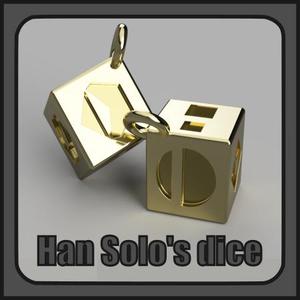 star wars gold dice of han solo