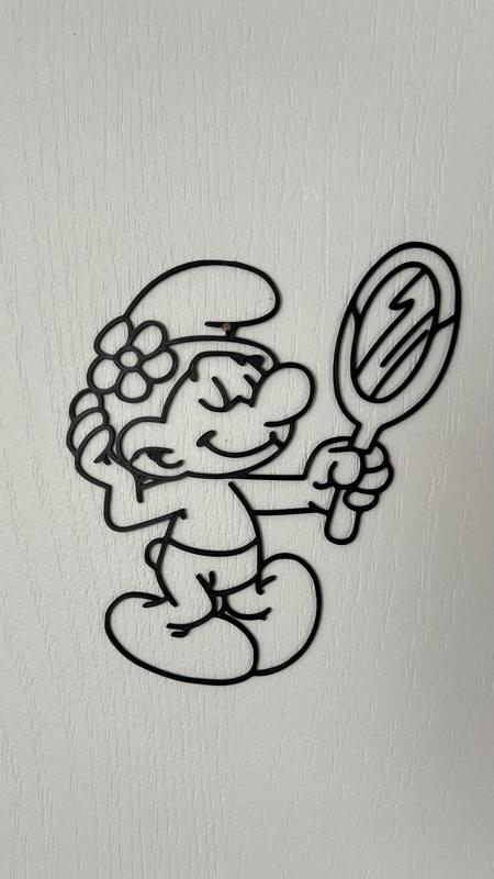 Vanity Smurf Wall Art (Schtroumpf Coquet)