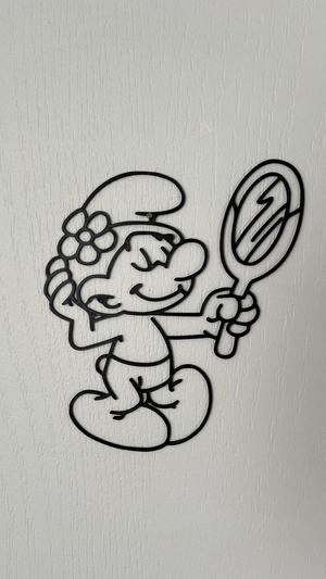 Vanity Smurf Wall Art (Schtroumpf Coquet)