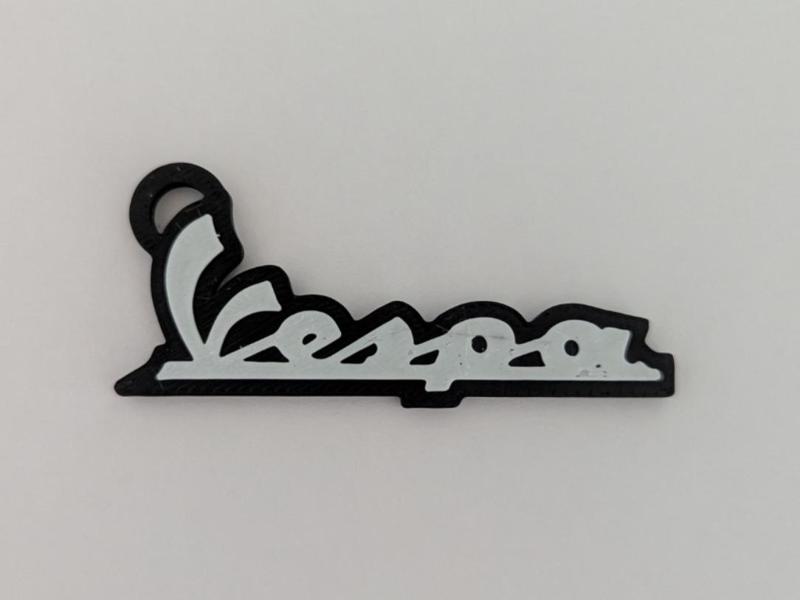 Vespa logo keychain