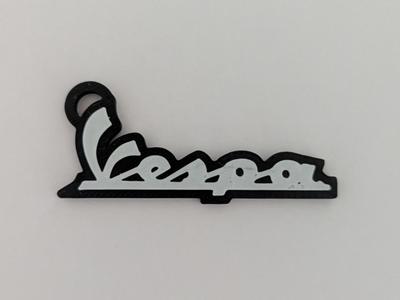 Vespa logo keychain