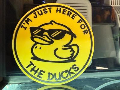 I'M JUST HERE FOR THE DUCKS COASTER 