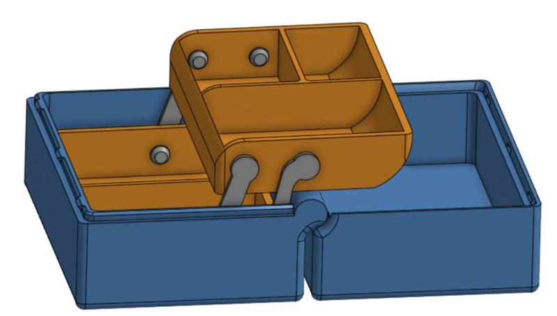 Print in place box 40 x 60 mm - extra features - Storage