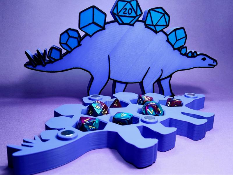 TTRPG Stegosaurus Dinosaur Dice Box