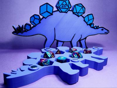 TTRPG Stegosaurus Dinosaur Dice Box