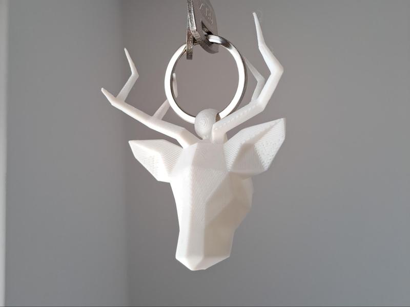 Deer skull keychain