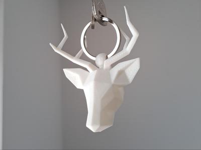 Deer skull keychain