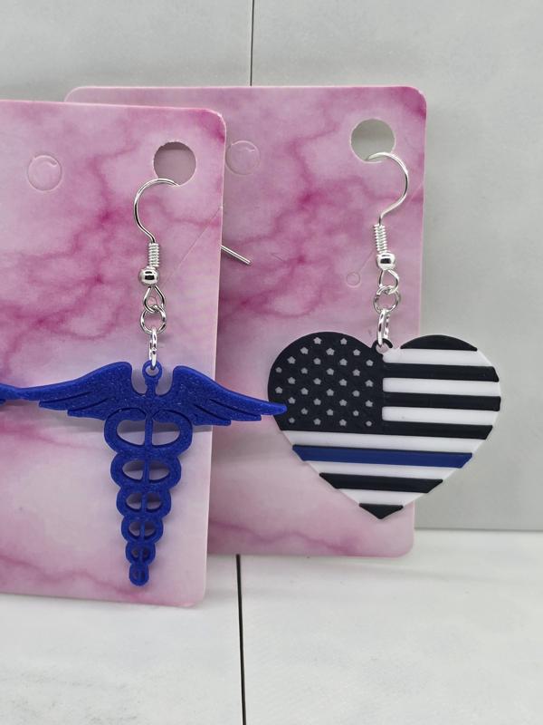 First Responder Earrings (Nurse and Police)