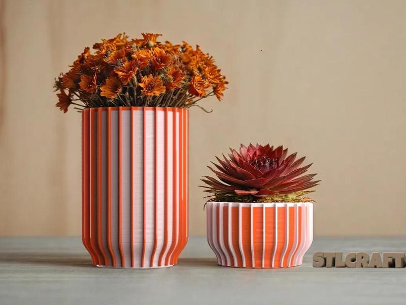 POT  / DECO - PLANTER MODERN - multipart 2 pieces