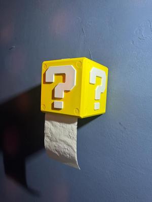 Mario ?-Block toilet paper holder