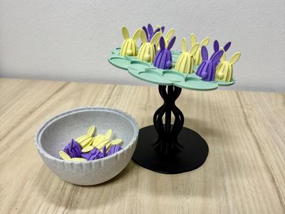 Rabbits in balance Easter game