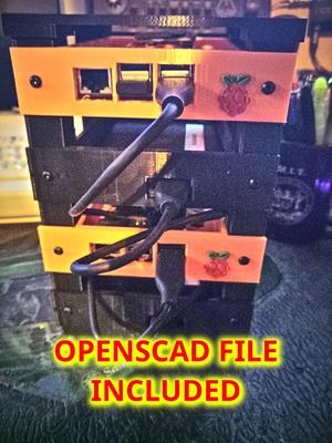 UPDATED Parametric Rack for Pi3/Pi4/Pi5 and WD MyPassport External Drives