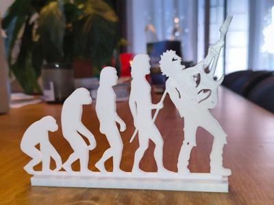 Human Evolution  – Heavy Metal Guitarist Edition