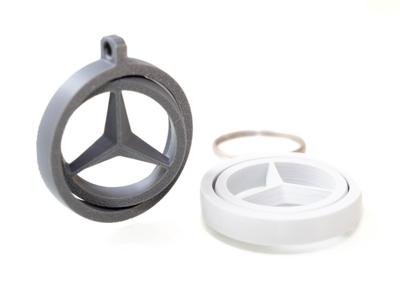 Free-Spinning Mercedes-Benz Star Keyring