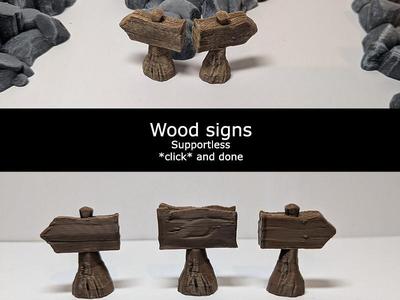 Wooden Signs - DND scatter terrain (supportless)