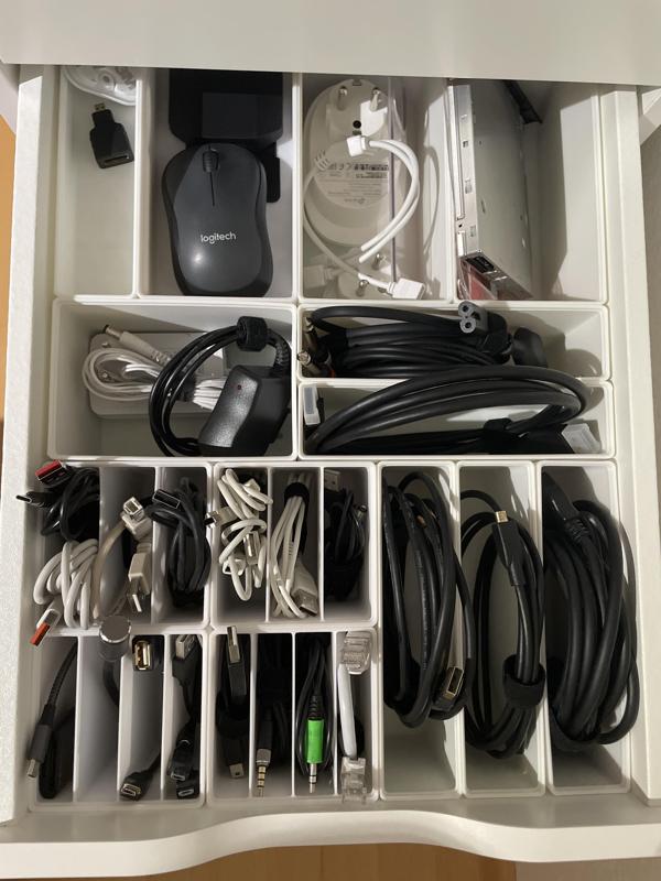 Ikea Alex Gridfinity cable bins (more variants)