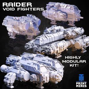 Raider Void Fighter Space Ship (highly modular kit) - In Orbit Collection