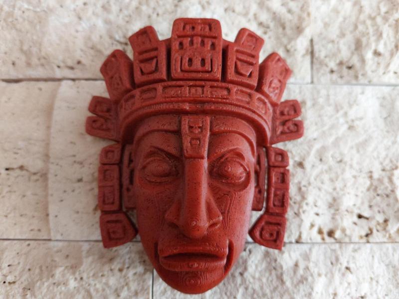 Mayan Stone Mask -  Ancient Temple Sculpture v4