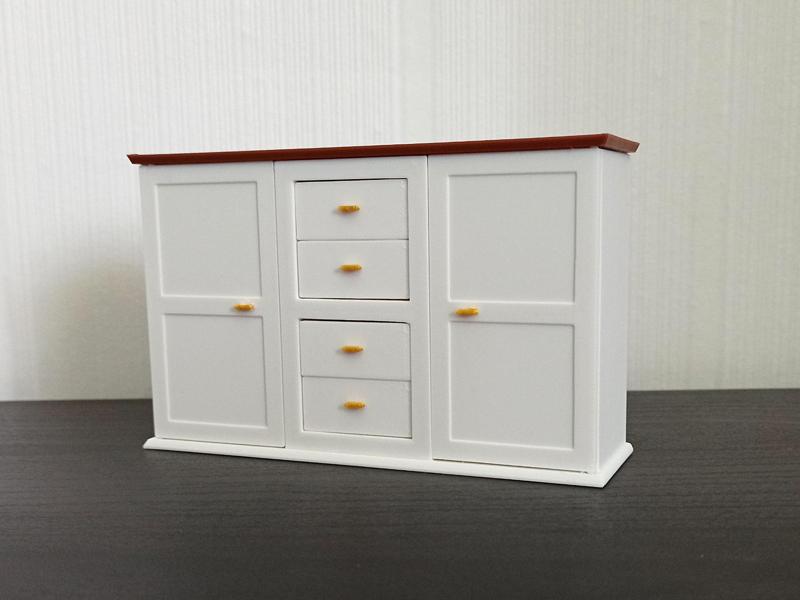 Miniature Sideboard for dollhouse, scale 1:12