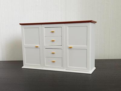 Miniature Sideboard for dollhouse, scale 1:12