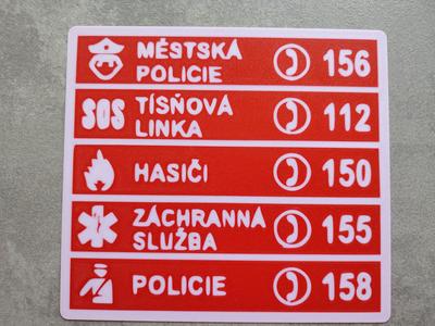 Emergency numbers CZ