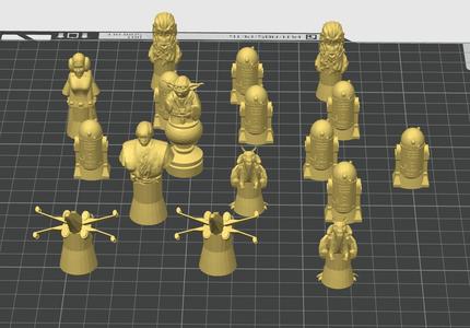 Star Wars Chess (Including additional Yoda as King)