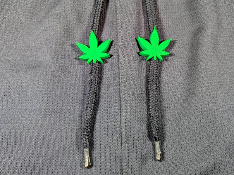 Cannabis Hoodie Drawstring Bead