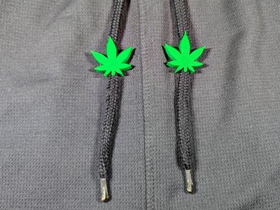 Cannabis Hoodie Drawstring Bead