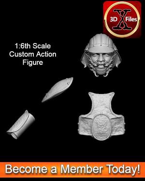Star wars Head sculpt - Lando as Tamtel Skreej - 1:12 and 1:6 Scale - Action Figure
