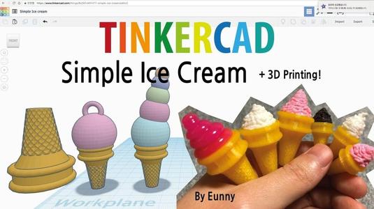 Simple Ice Cream, Miniature, 3D pen