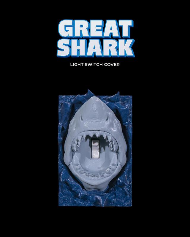 Great Shark Light Switch Cover