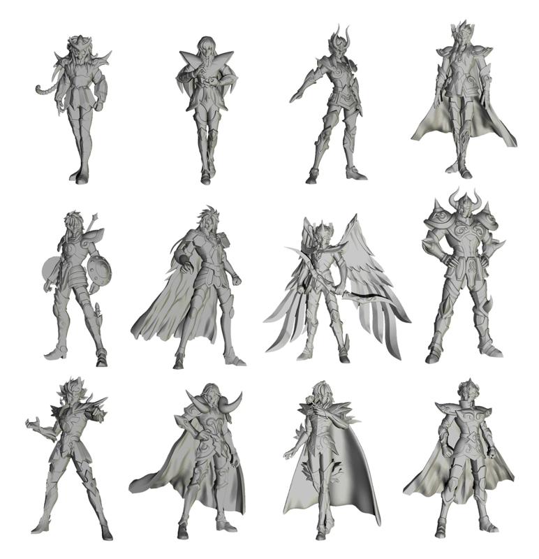 12 Miniatures Saint Seiya