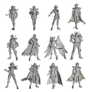 12 Miniatures Saint Seiya