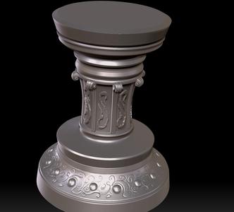 stl file Enchanted table Alfons Mucha style elegance art nouveau