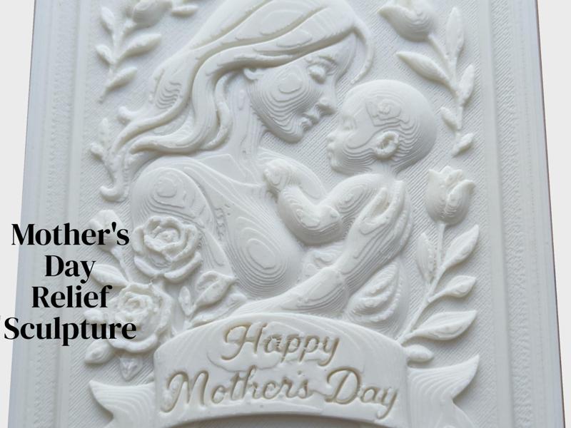 Mother's Day Embrace - Relief Sculpture Gift