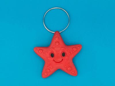 Mini Starfish Keychain