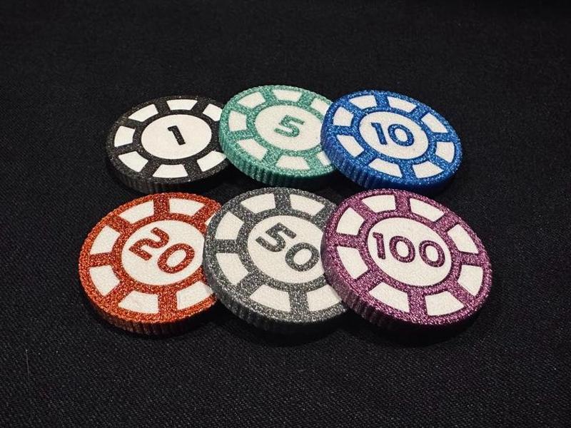 Heavy Poker / Gaming Chips - Textured BOTH sides
