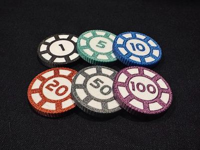 Heavy Poker / Gaming Chips - Textured BOTH sides