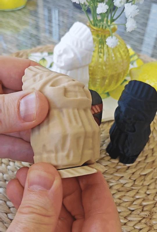 Humorous figure "Indio Picaro" displays his penis