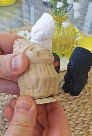 Humorous figure "Indio Picaro" displays his penis